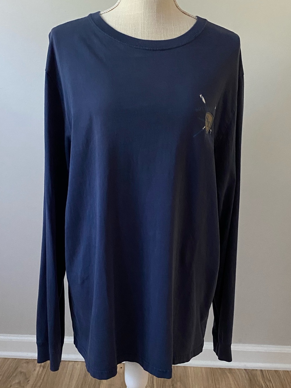 Southern Tide Navy Long-Sleeve Crewneck Shirt